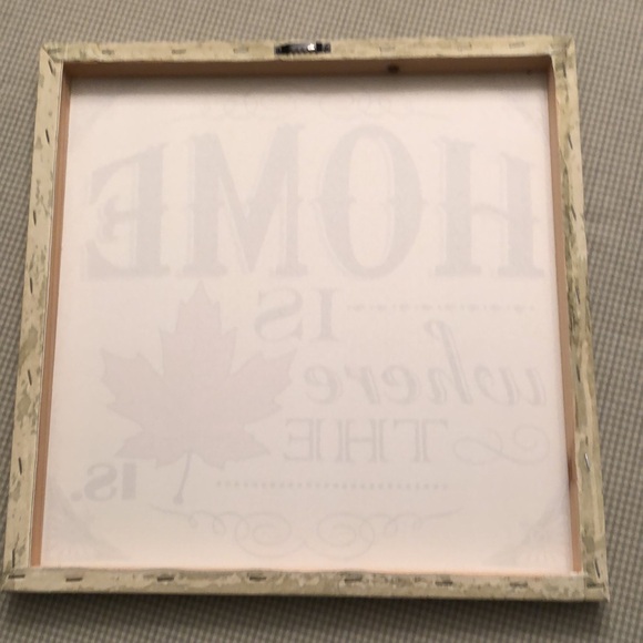 STRETCHED CANVAS WALL ART 15” x 15” “HOME IS WHERE THE MAPLE LEAF IS” - #OS012 - Picture 2 of 10